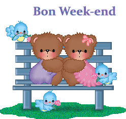 bon week-end sur un banc